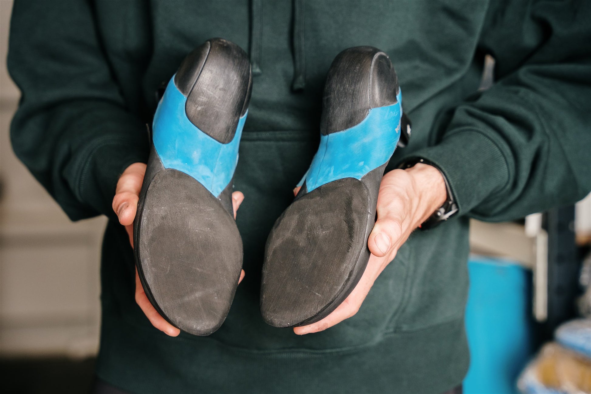 Photo of a pair of shoes repaired by Sticky Joes