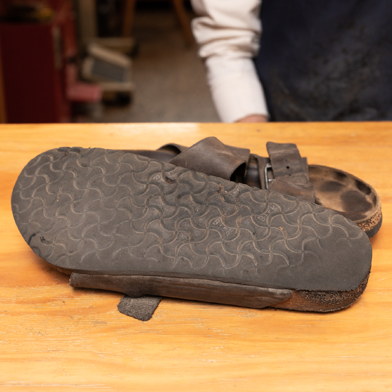 Worn birkenstocks before repairs